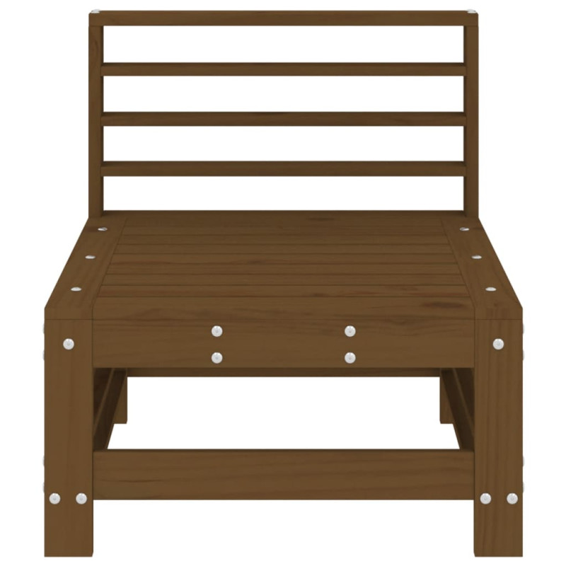 Ogrodowa sofa środkowa, miodowy brąz, lite drewno sosnowe