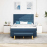 Łóżko sprężynowe z materacem Niebieski 160 x 200 cm tkanina