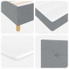 Łóżko sprężynowe z materacem Jasnoszary 80 x 200 cm tkanina