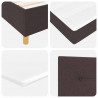 Łóżko sprężynowe z materacem ciemnobrązowy 140 x 190 cm tkanina