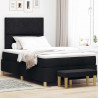 Łóżko sprężynowe z materacem Czarny 120 x 190 cm tkanina