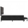 Łóżko sprężynowe z materacem Czarny 140 x 190 cm Aksamit
