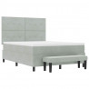Łóżko sprężynowe z materacem Jasnoszary 160 x 200 cm Aksamit