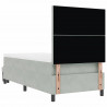Łóżko sprężynowe z materacem Jasnoszary 90 x 200 cm Aksamit