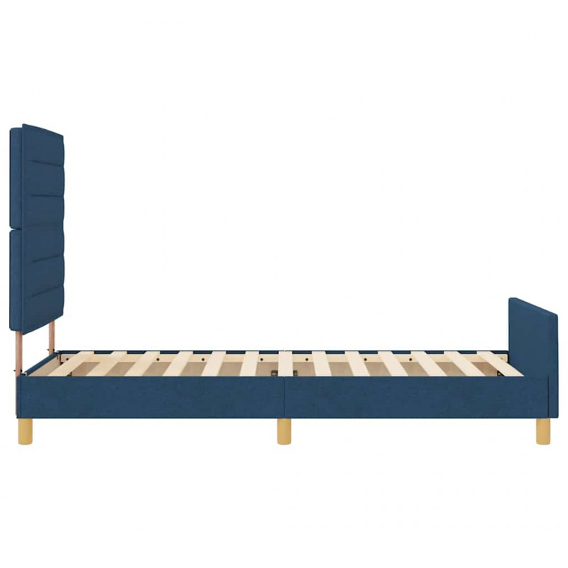 Ramka łóżka Z zagłówkiem Niebieski 90 x 200 cm tkanina