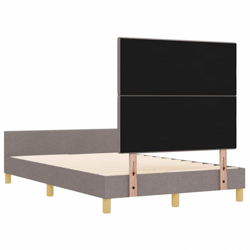 Ramka łóżka Z zagłówkiem Ciemnoszary 120 x 200 cm tkanina