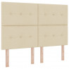 Ramka łóżka Z zagłówkiem Kremowy 160 x 200 cm tkanina