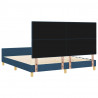 Ramka łóżka Z zagłówkiem Niebieski 180 x 200 cm tkanina