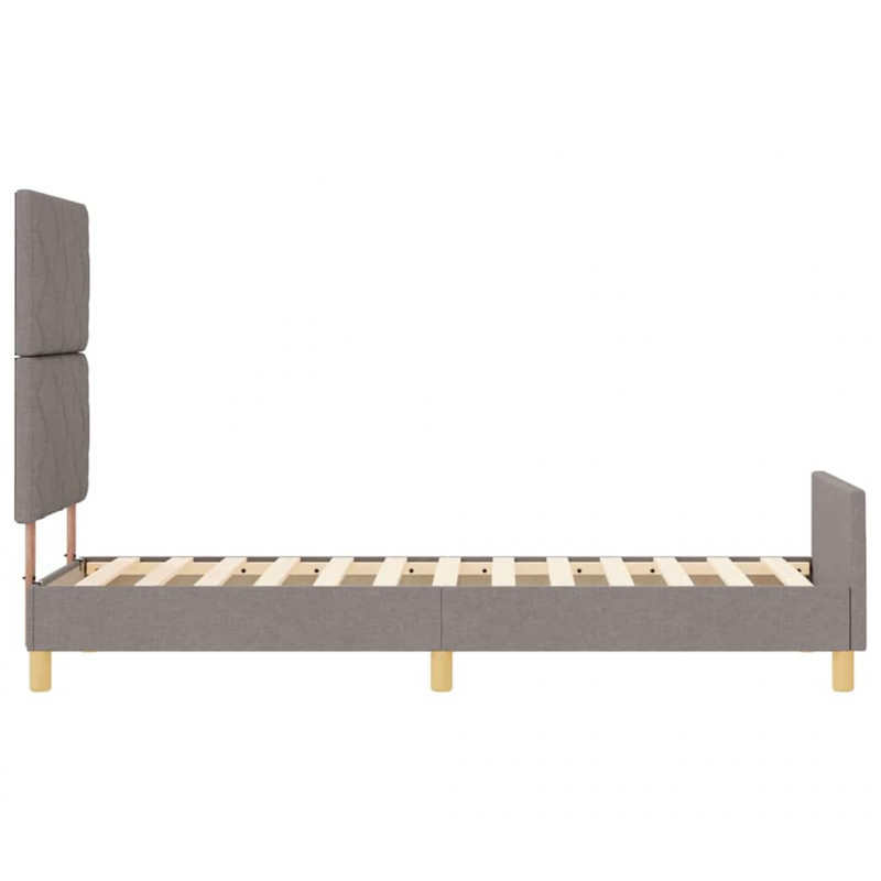 Ramka łóżka Z zagłówkiem Ciemnoszary 80 x 200 cm tkanina