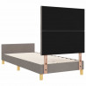 Ramka łóżka Z zagłówkiem Ciemnoszary 100 x 200 cm tkanina