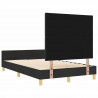 Ramka łóżka Z zagłówkiem Czarny 120 x 200 cm tkanina