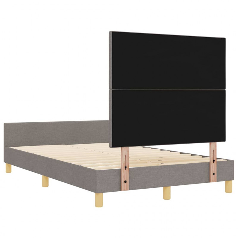Ramka łóżka Z zagłówkiem Ciemnoszary 120 x 200 cm tkanina
