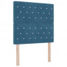 Łóżko sprężynowe Ciemnoniebieski 90 x 200 cm Aksamit