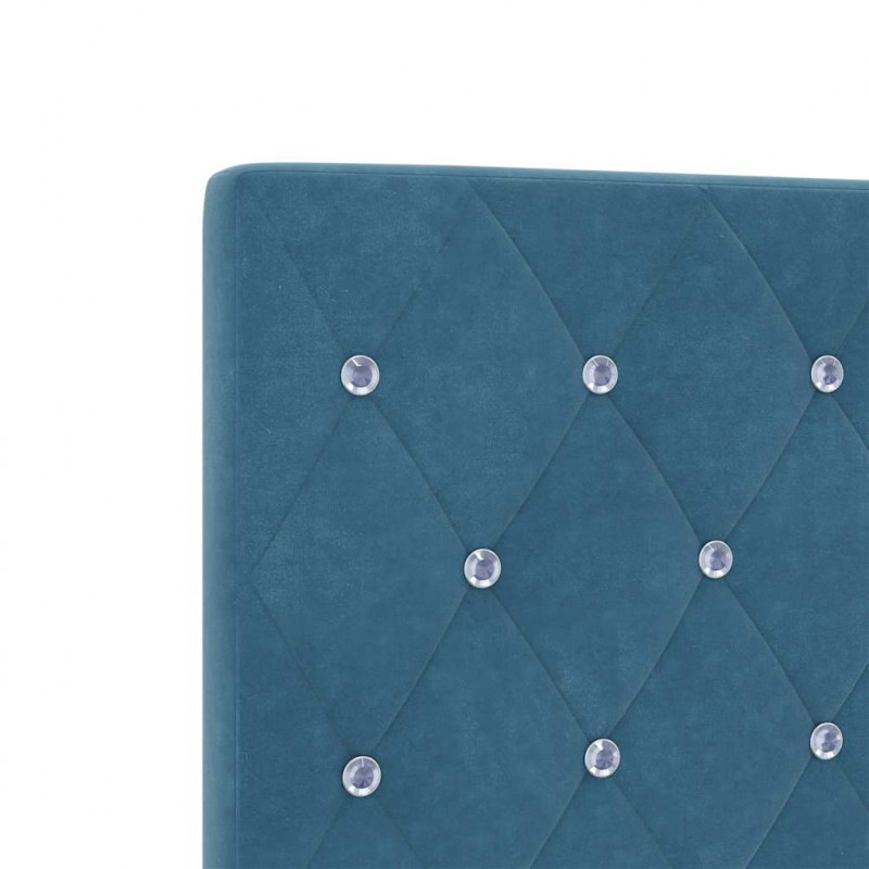 Łóżko sprężynowe Ciemnoniebieski 90 x 200 cm Aksamit