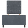 Łóżko sprężynowe Z zagłówkiem ciemno szary 100 x 200 cm Aksamit