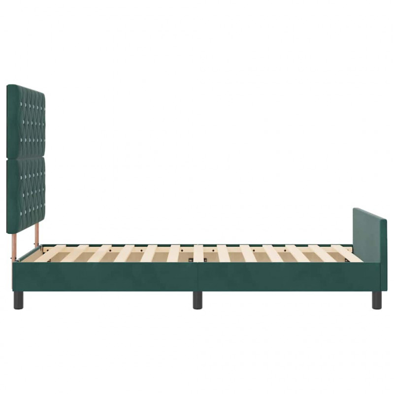 Łóżko sprężynowe Ciemna zieleń 100 x 200 cm Aksamit