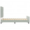 Łóżko sprężynowe Z zagłówkiem Jasnoszary 120 x 200 cm Aksamit