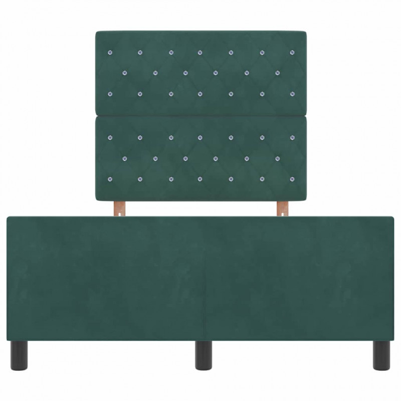 Łóżko sprężynowe Ciemna zieleń 120 x 200 cm Aksamit