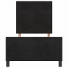 Łóżko sprężynowe Z zagłówkiem Czarny 80 x 200 cm Aksamit