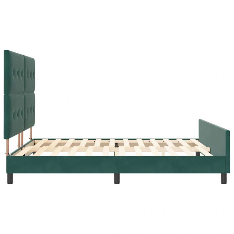 Łóżko sprężynowe Ciemna zieleń 180 x 200 cm Aksamit