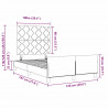 Łóżko sprężynowe Z zagłówkiem Czarny 120 x 190 cm Aksamit