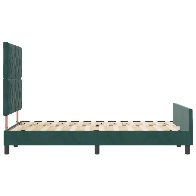 Łóżko sprężynowe Ciemna zieleń 120 x 200 cm Aksamit