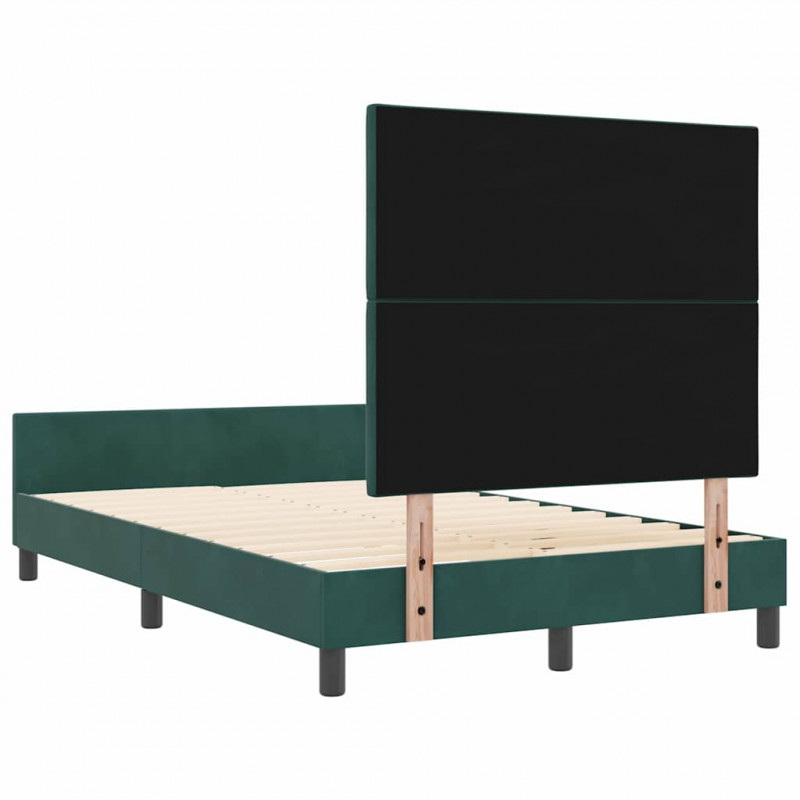 Łóżko sprężynowe Ciemna zieleń 120 x 200 cm Aksamit