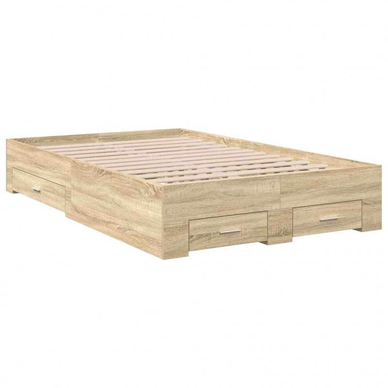 Ramka łóżka Brązowy 120 x 200 cm Materiał drewnopochodny