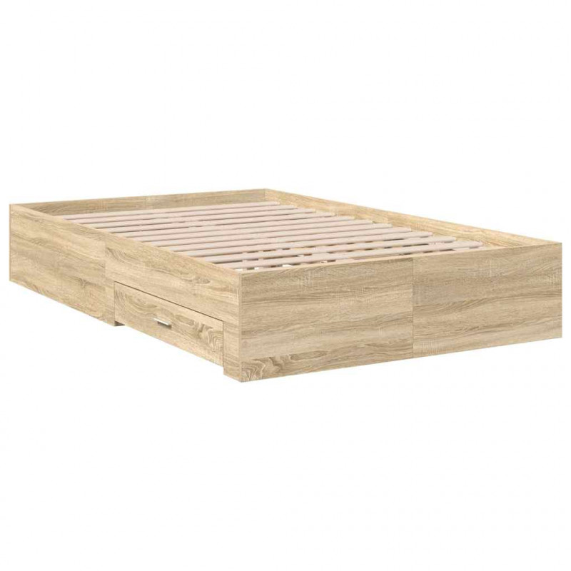 Ramka łóżka Brązowy 120 x 190 cm Materiał drewnopochodny