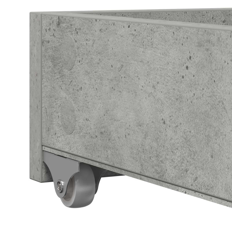 Łóżko dzienne Szary 90 x 200 cm Materiał drewnopochodny