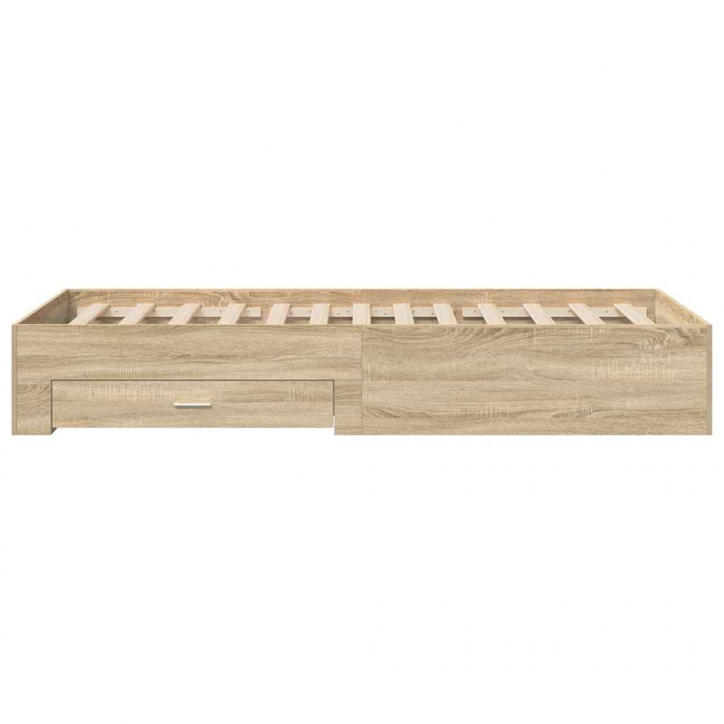 Ramka łóżka Brązowy 90 x 190 cm Materiał drewnopochodny