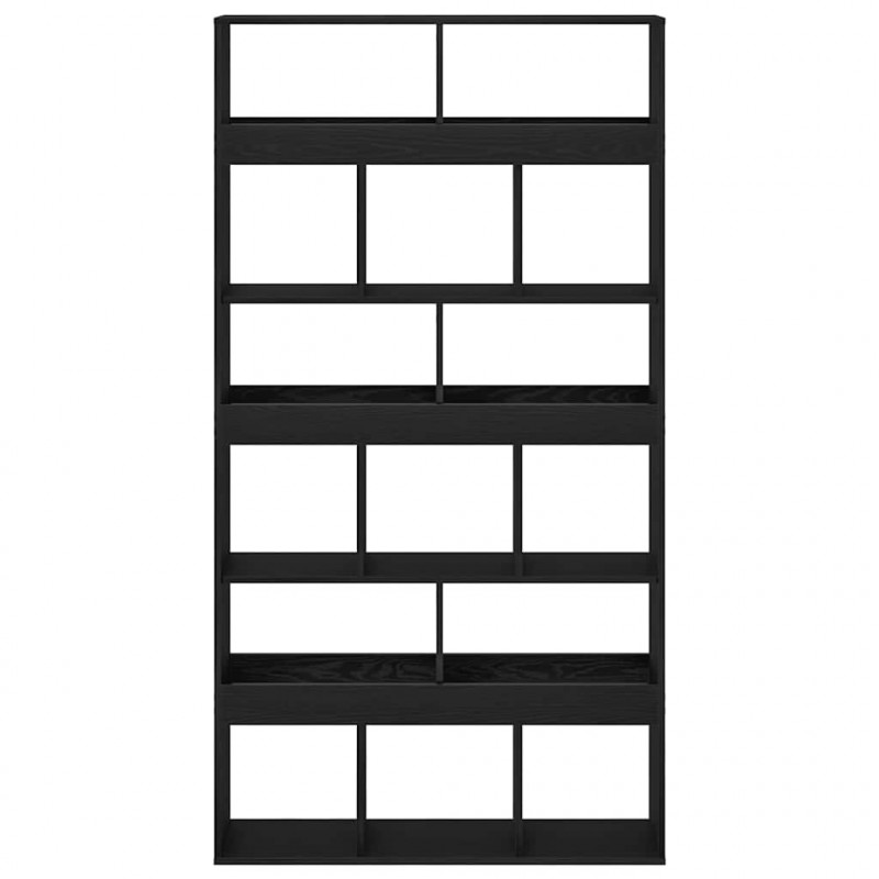 Szafka na książki 2 pcs Czarny Dąb 100 x 33 x 93.75 cm