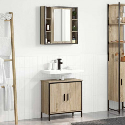 Zestaw mebli łazienkowych 2 pcs Brązowy Materiał drewnopochodny