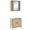 Zestaw mebli łazienkowych 2 pcs Brązowy Materiał drewnopochodny