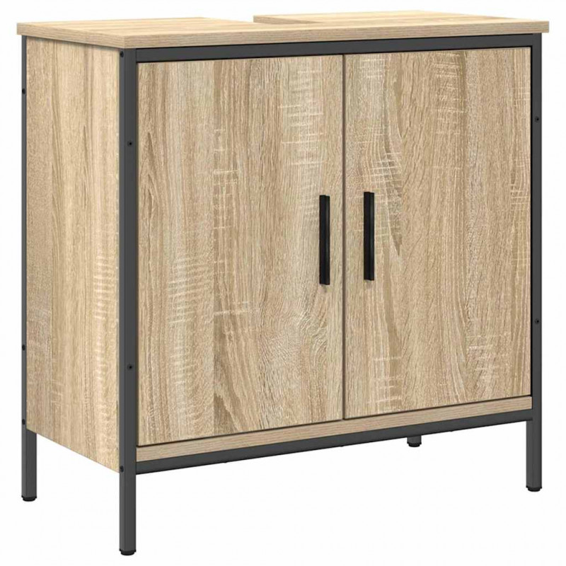 Zestaw mebli łazienkowych 2 pcs Brązowy Materiał drewnopochodny