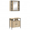 Zestaw mebli łazienkowych 2 pcs Brązowy Materiał drewnopochodny
