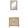 Zestaw mebli łazienkowych 2 pcs Brązowy Materiał drewnopochodny