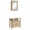 Zestaw mebli łazienkowych 2 pcs Brązowy Materiał drewnopochodny