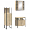 Zestaw mebli łazienkowych 3 pcs Brązowy Materiał drewnopochodny