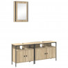 Zestaw mebli łazienkowych 3 pcs Brązowy Materiał drewnopochodny