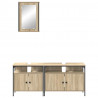 Zestaw mebli łazienkowych 3 pcs Brązowy Materiał drewnopochodny