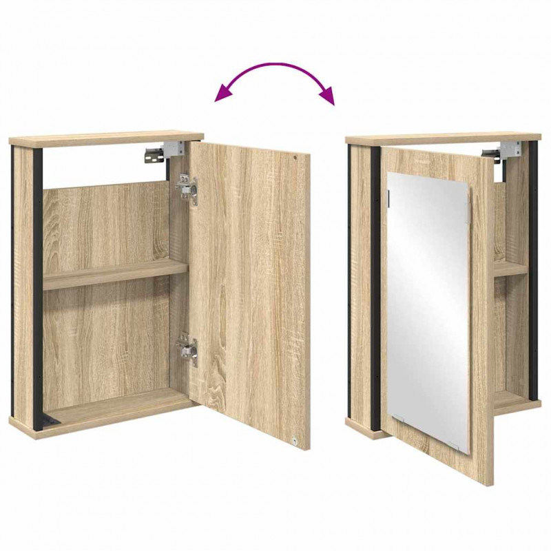Zestaw mebli łazienkowych 3 pcs Brązowy Materiał drewnopochodny