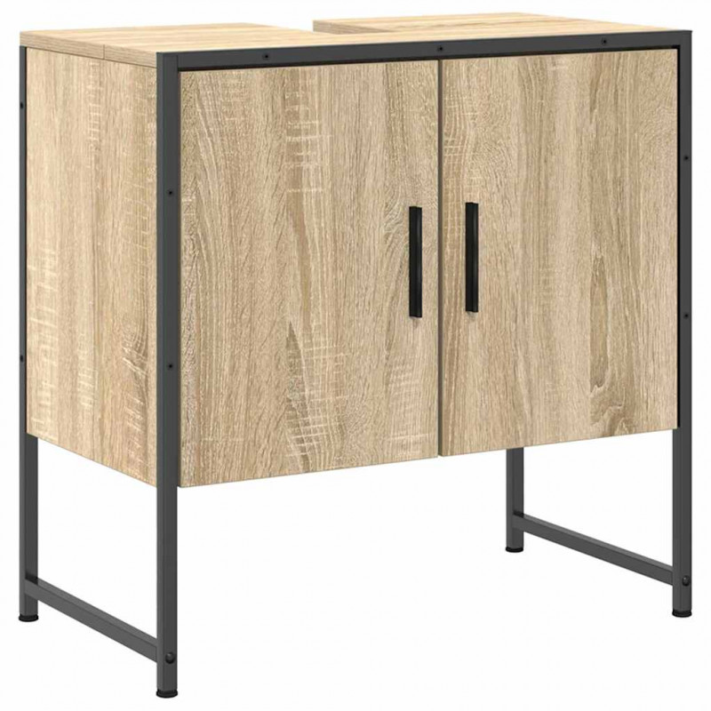 Zestaw mebli łazienkowych 3 pcs Brązowy Materiał drewnopochodny