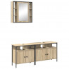 Zestaw mebli łazienkowych 3 pcs Brązowy Materiał drewnopochodny