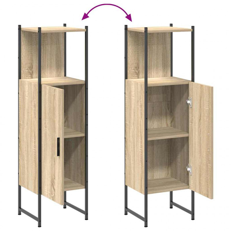 Zestaw mebli łazienkowych 3 pcs Brązowy Materiał drewnopochodny