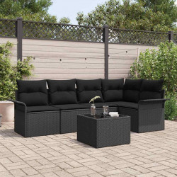 Zestaw Sof na Ogród z poduszką 6 pcs polirattan