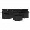 Zestaw Sof na Ogród z poduszką 6 pcs polirattan