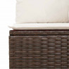 Zestaw Sof na Ogród z poduszką 10 pcs Brązowy polirattan