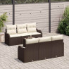 Zestaw Sof na Ogród Brązowy 55 x 55 x 37 cm polirattan