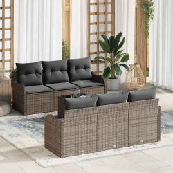 Zestaw Sof na Ogród Szary 55 x 55 x 37 cm polirattan